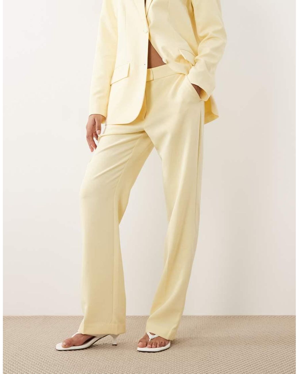 Vila Natural Tailored Trousers Co-ord