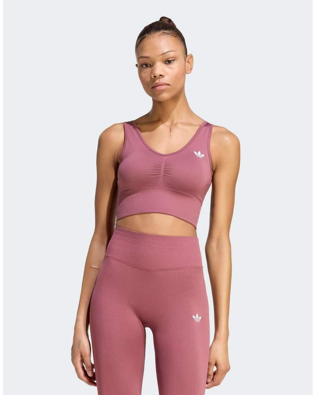 Adidas Originals Purple Essentials Seamless Bralette