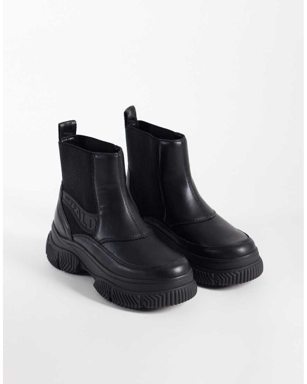Buffalo Black Doozer Chelsea Boots
