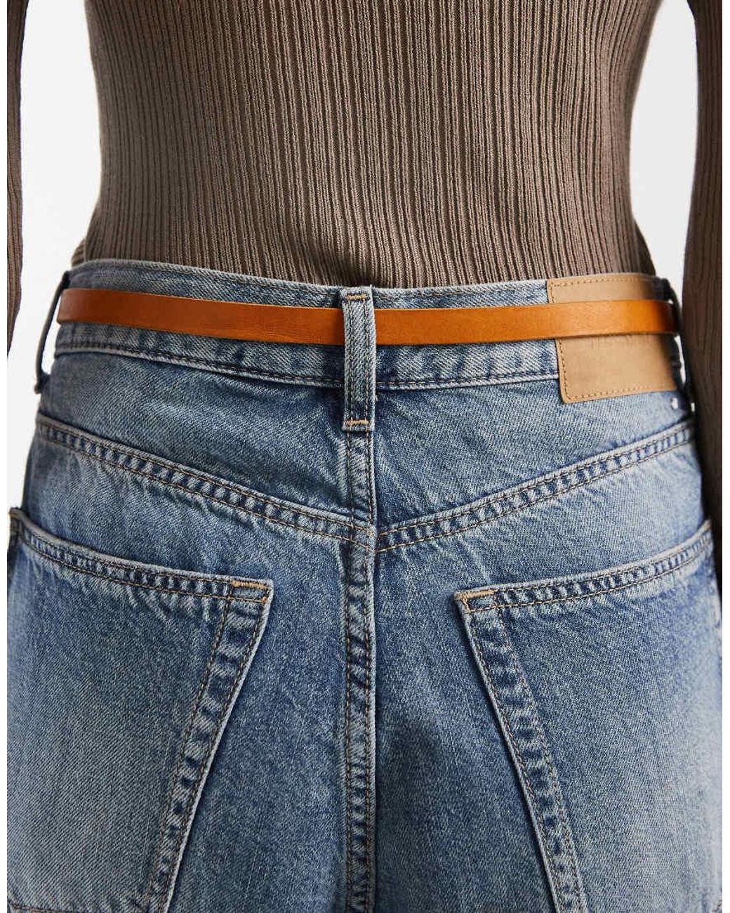 Levi's Blue Skinny Gold Buckle Belt