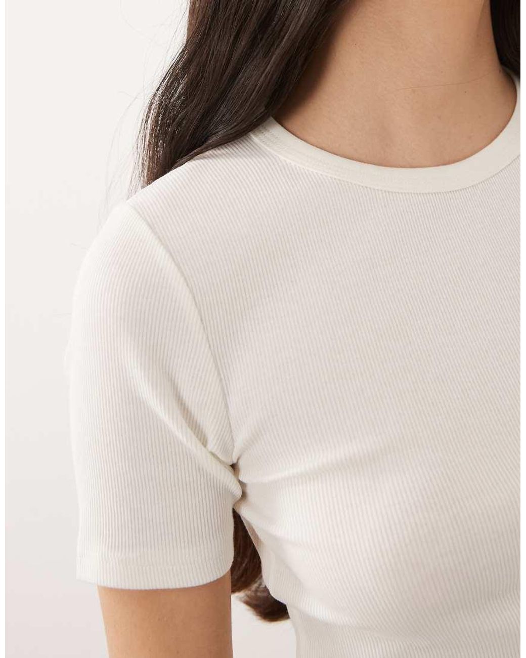 Jdy Natural Ribbed T-Shirt