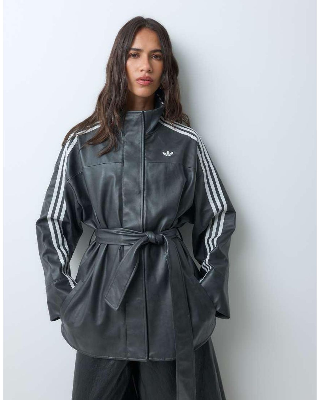 Adidas Originals Blue Pleather Jacket