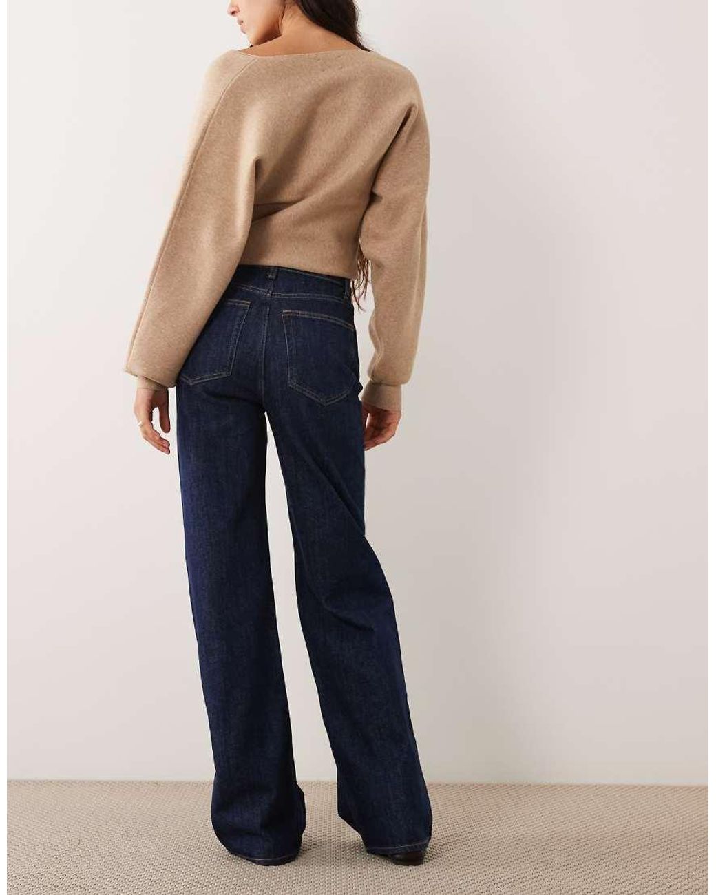 ARKET Blue Lupine High Rise Wide Leg Jeans