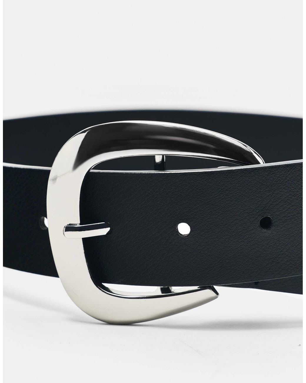 Ceinture à boucle métallique e Pull&Bear en coloris White