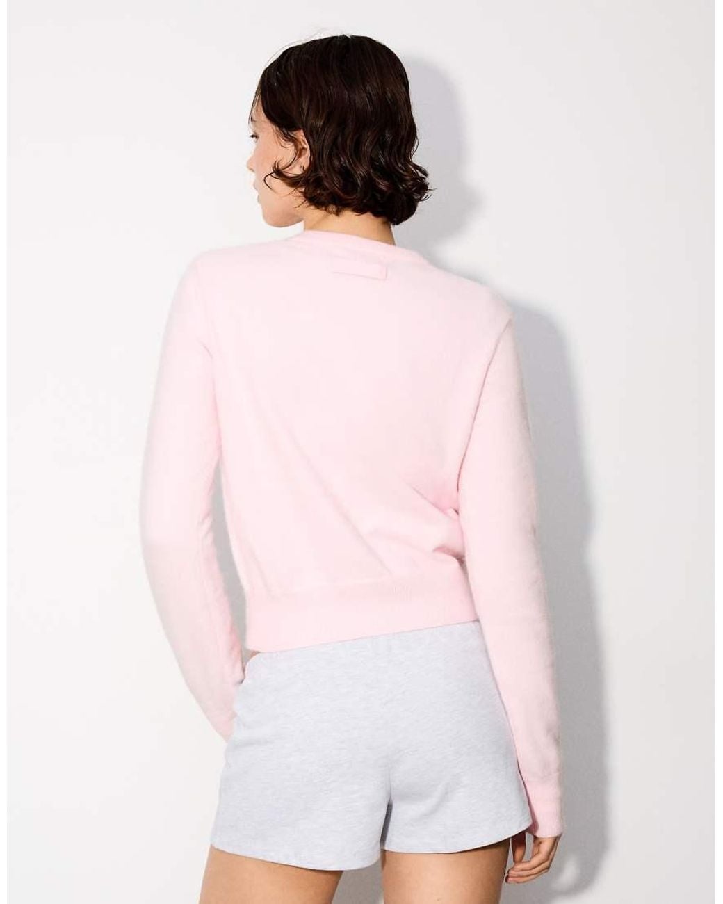 Bershka Pink Round Neck Jumper