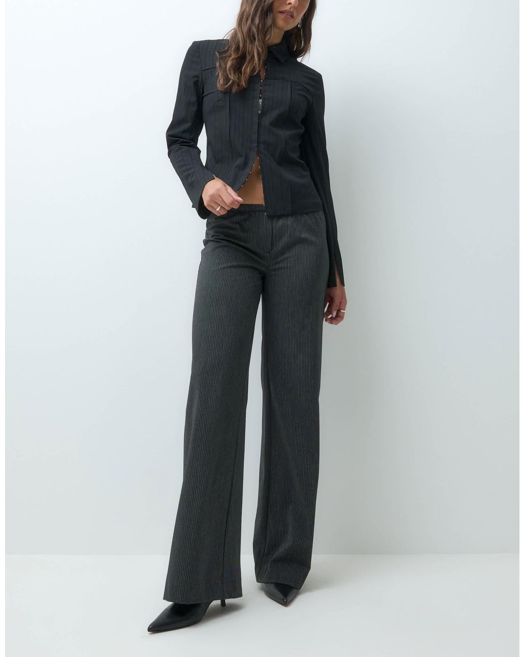 Weekday Black Pull On Trousers