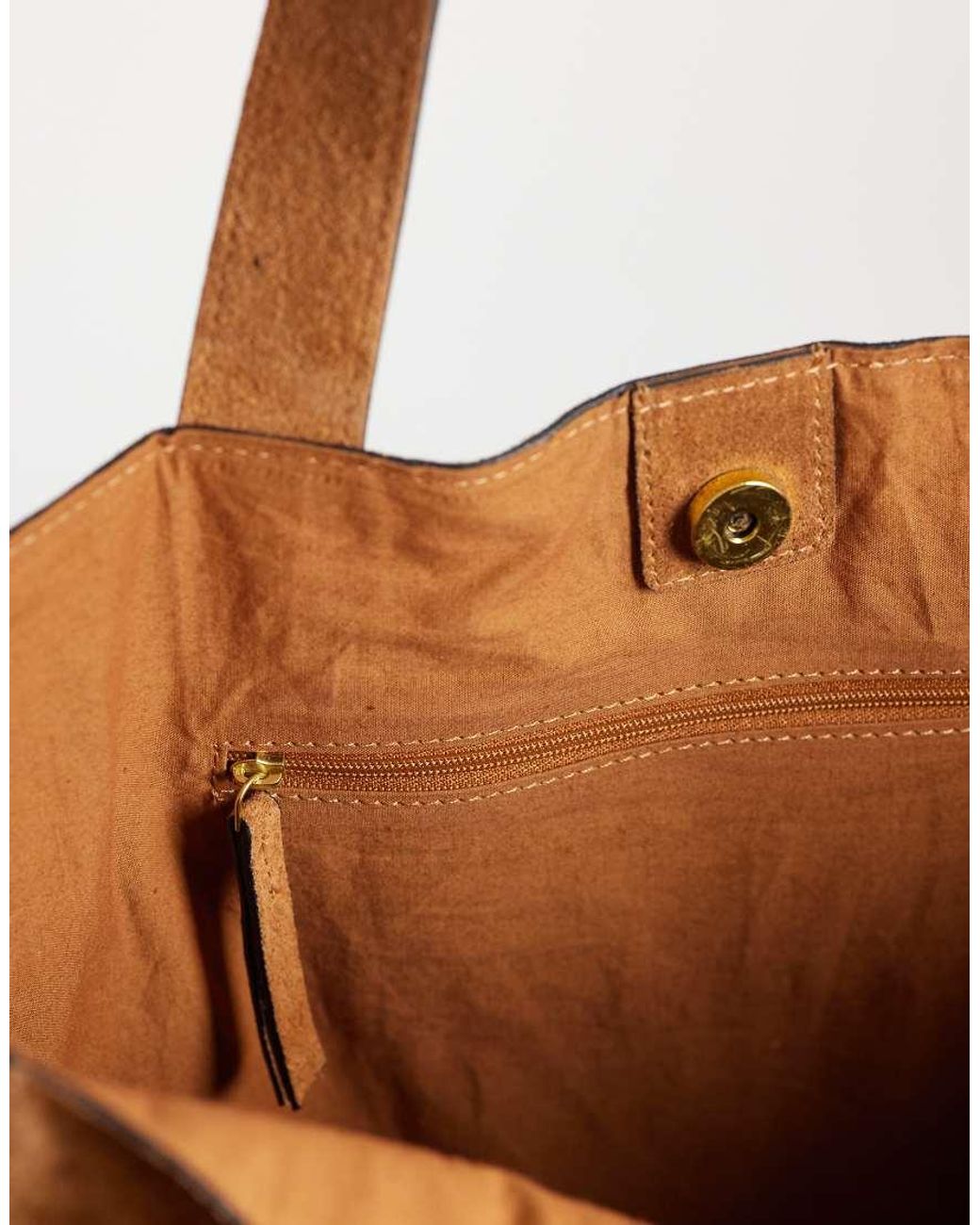 Barney's Originals Brown Tan Real Suede Utility Tote Bag