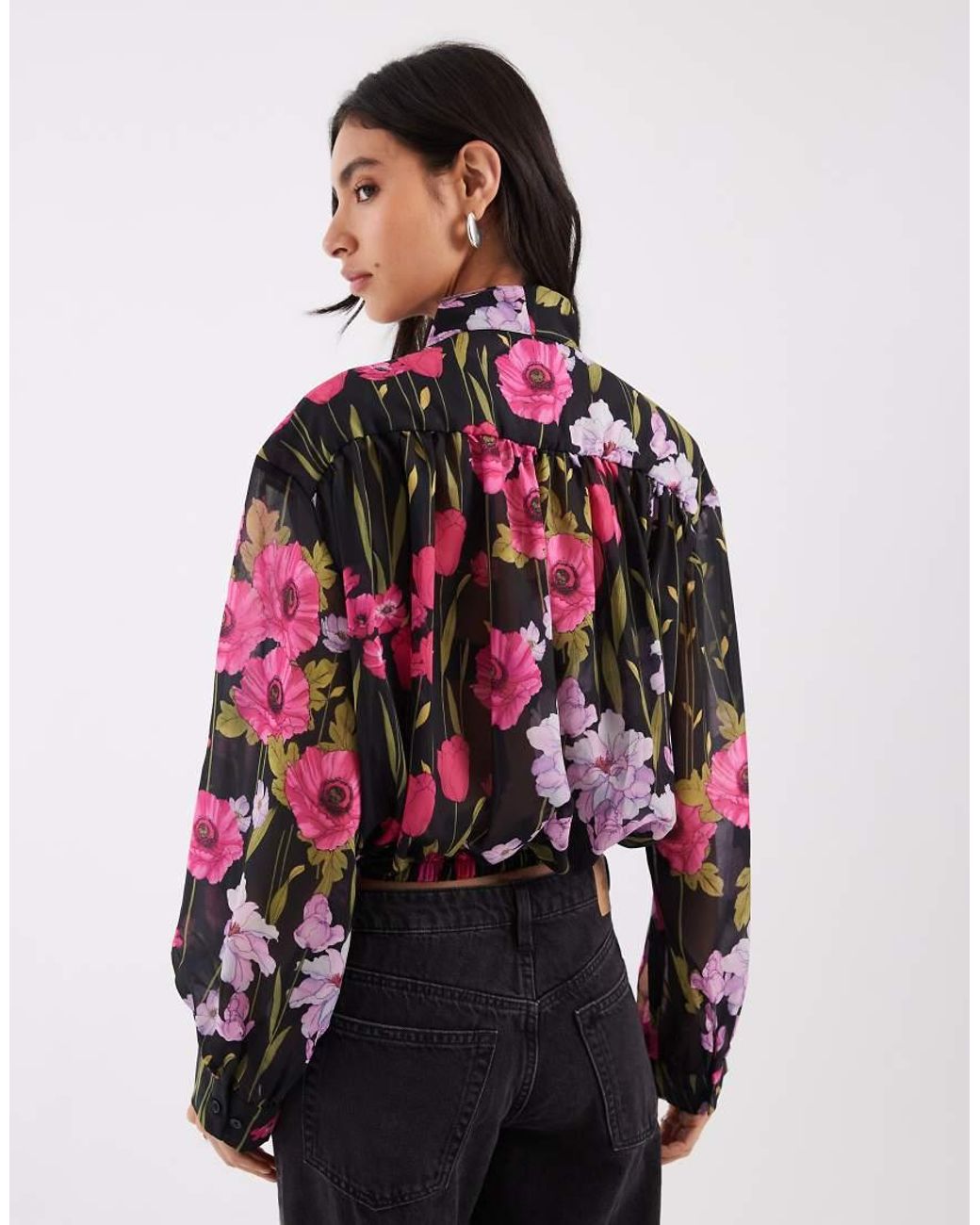ASOS Red Pussybow Blouse