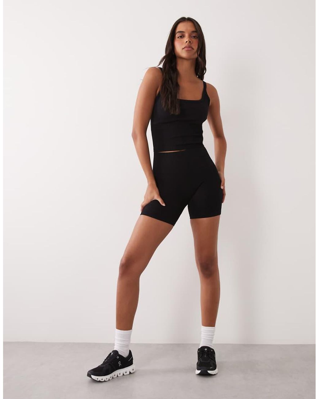 4505 Black Sculpting Seamless High Waist 5" Booty Shorts