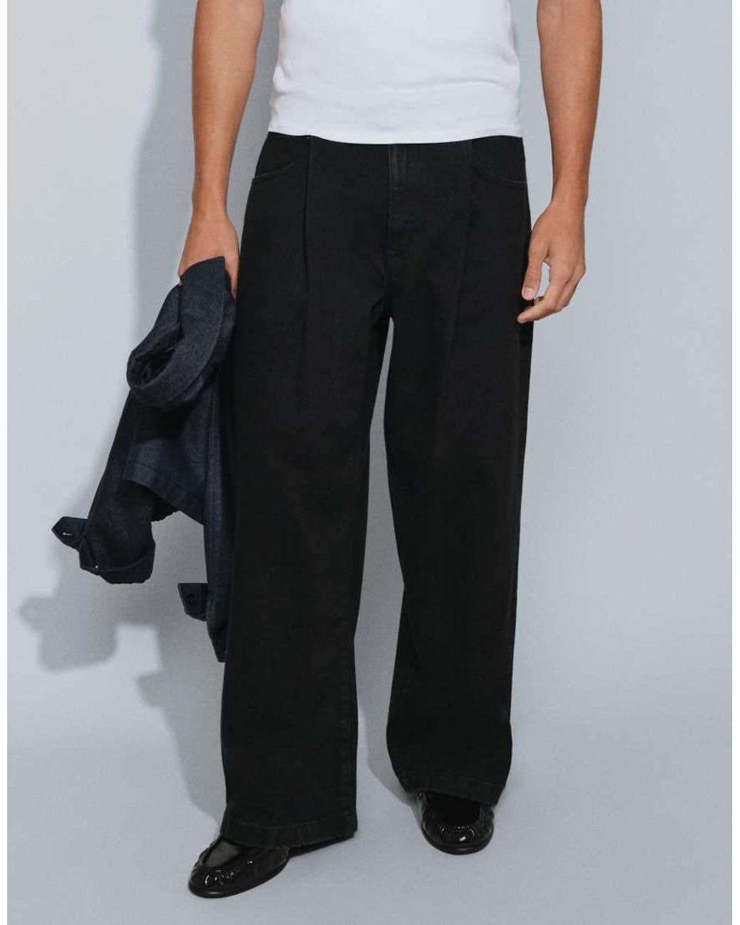 ASOS Gray Extreme baggy Jeans for men