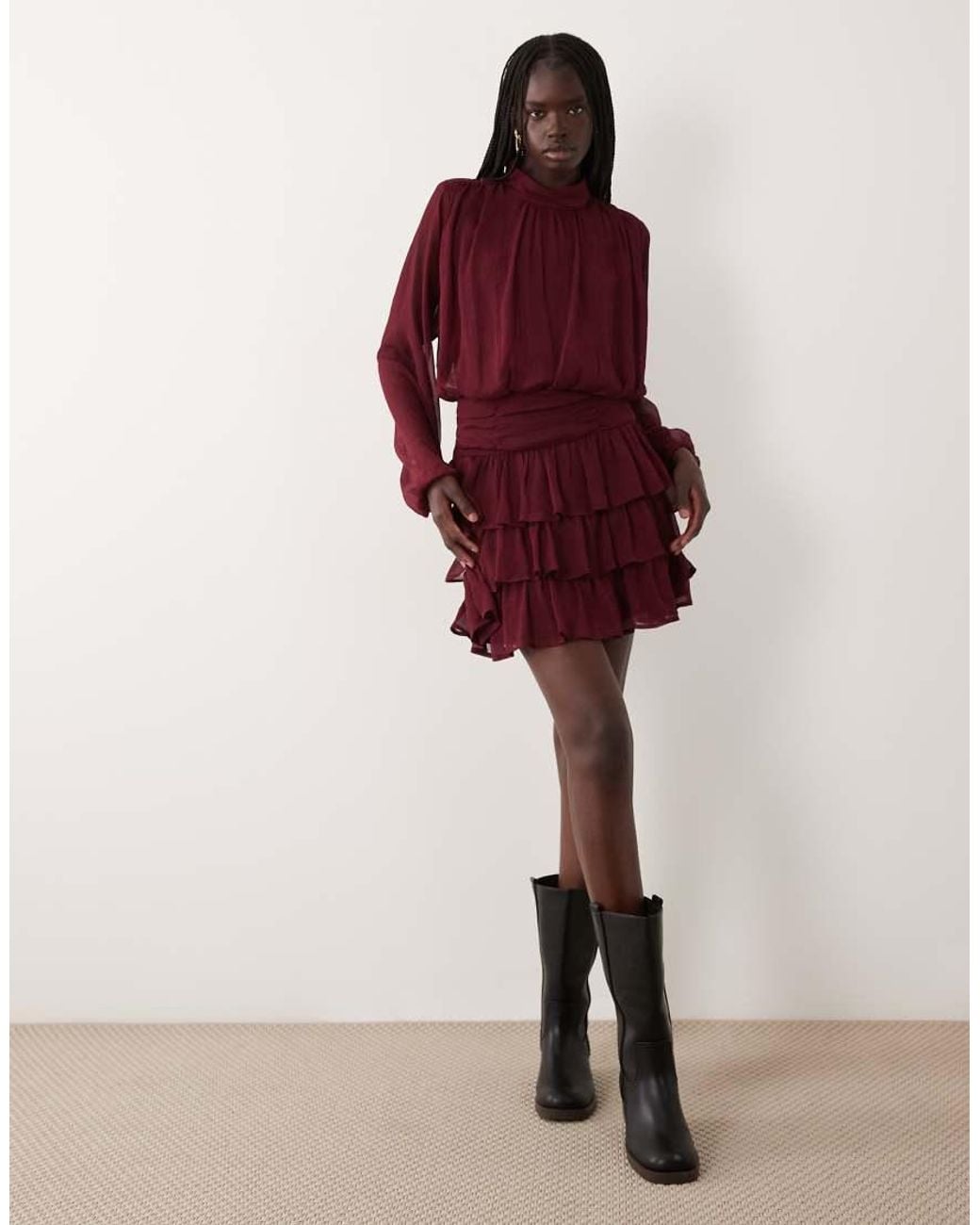 Vero Moda Long Sleeve Layered Mini Dress