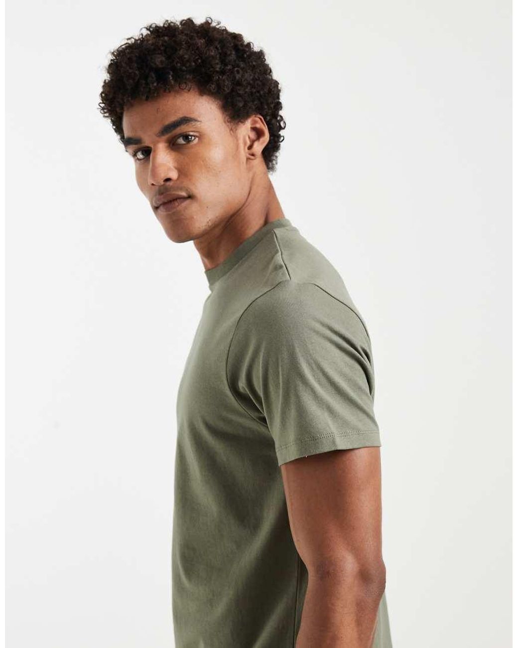 ASOS Green T-shirt With Cafe Graphic for men
