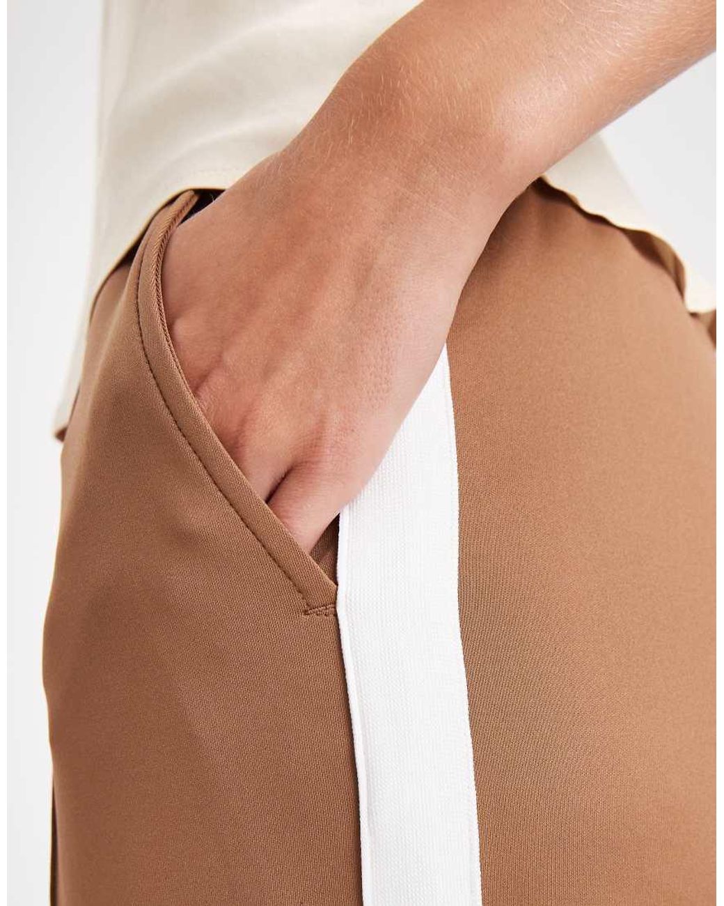 Noisy May White Straight Leg Jersey Trouser