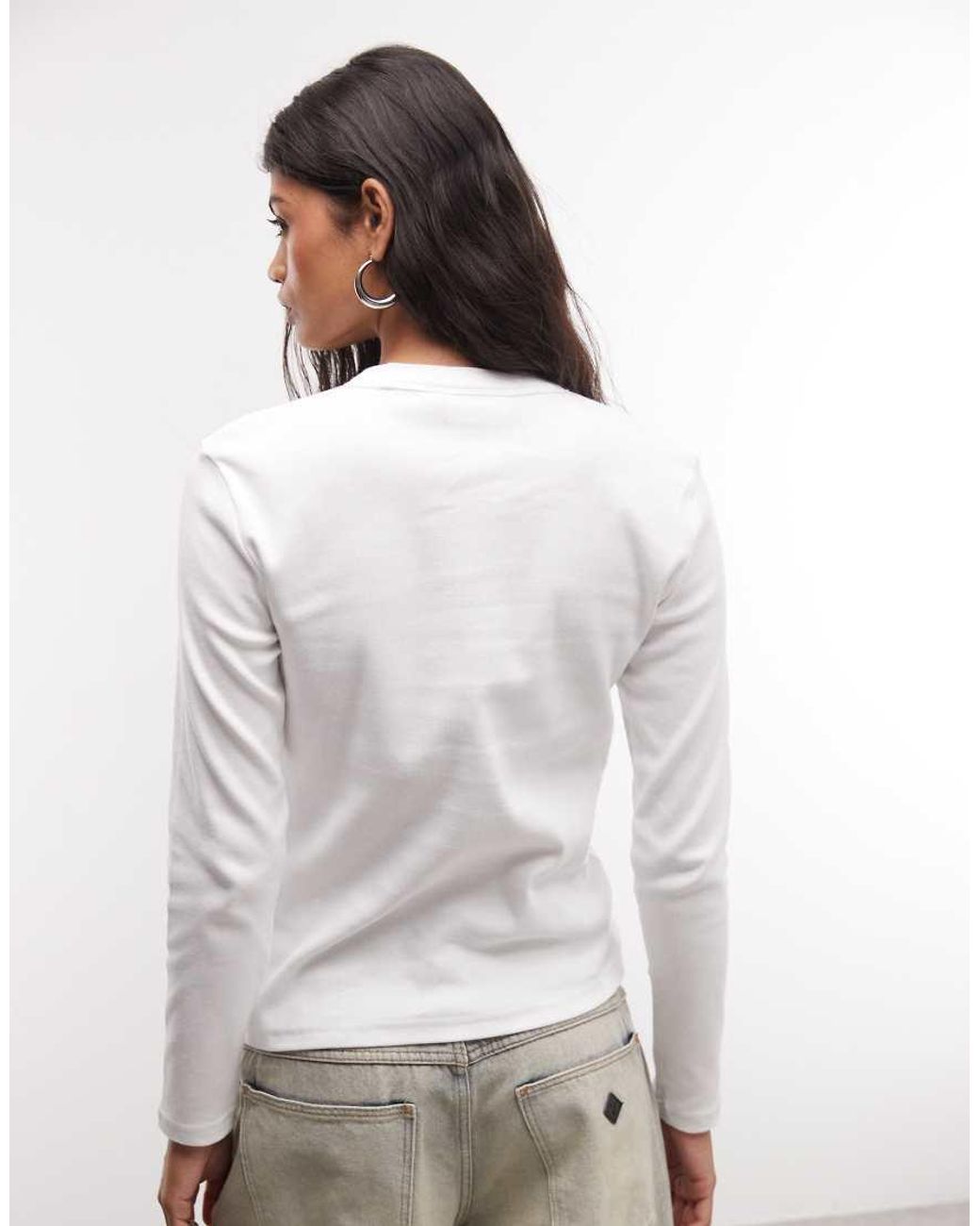Carhartt White Philipa Long Sleeve Rib T-shirt