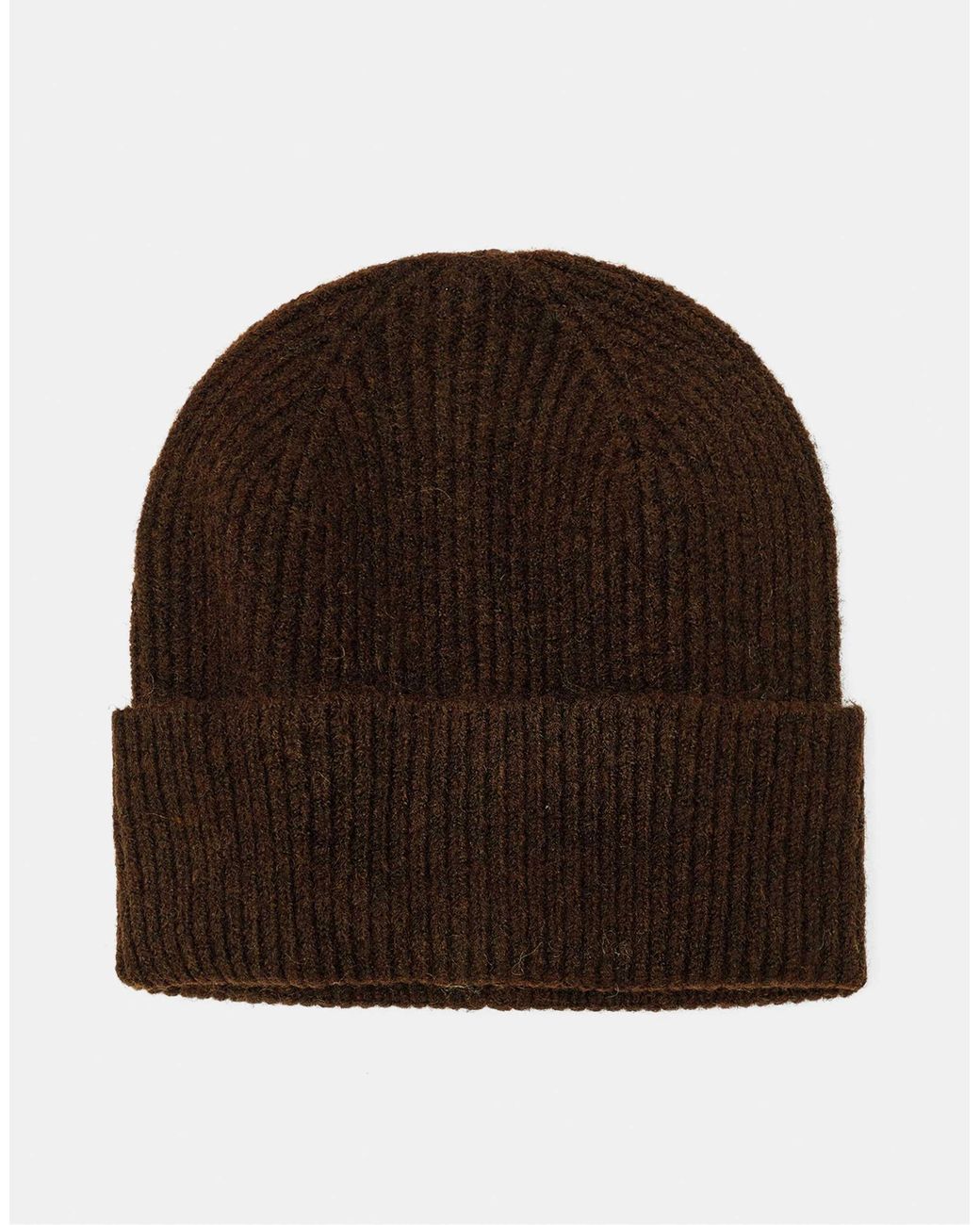 Pull&Bear Brown Gerippte strickmütze