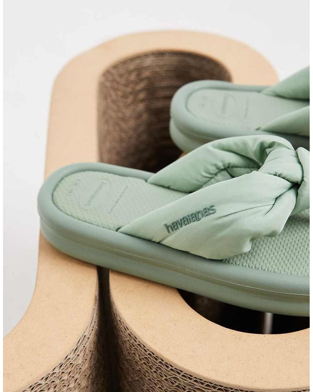 Havaianas Green Overpuff Boho Flip Flops