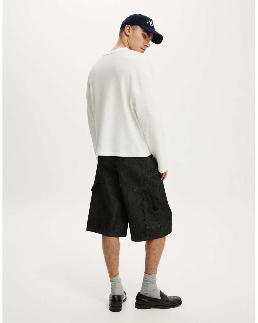 Cotton On White Super Baggy Jort for men