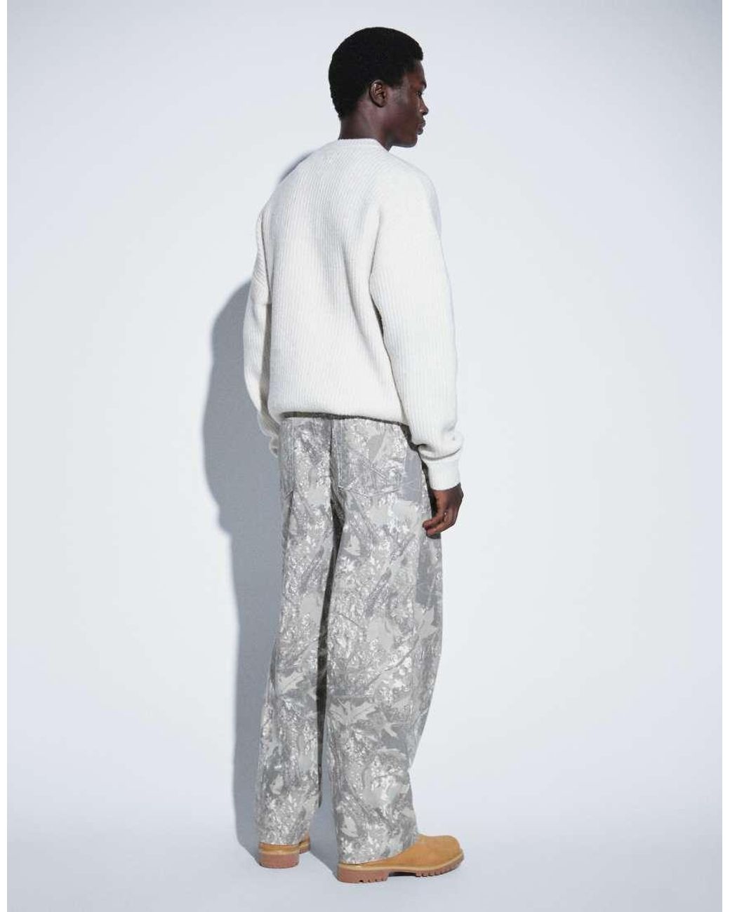 ASOS White Co-Ord Loose Canvas Trouser for men