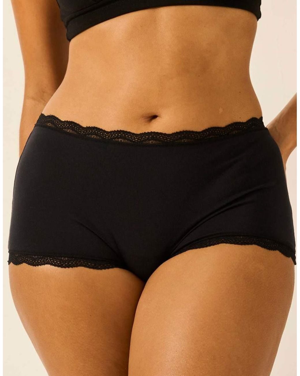 Stripe & Stare Black Hipster Knicker Four Pack