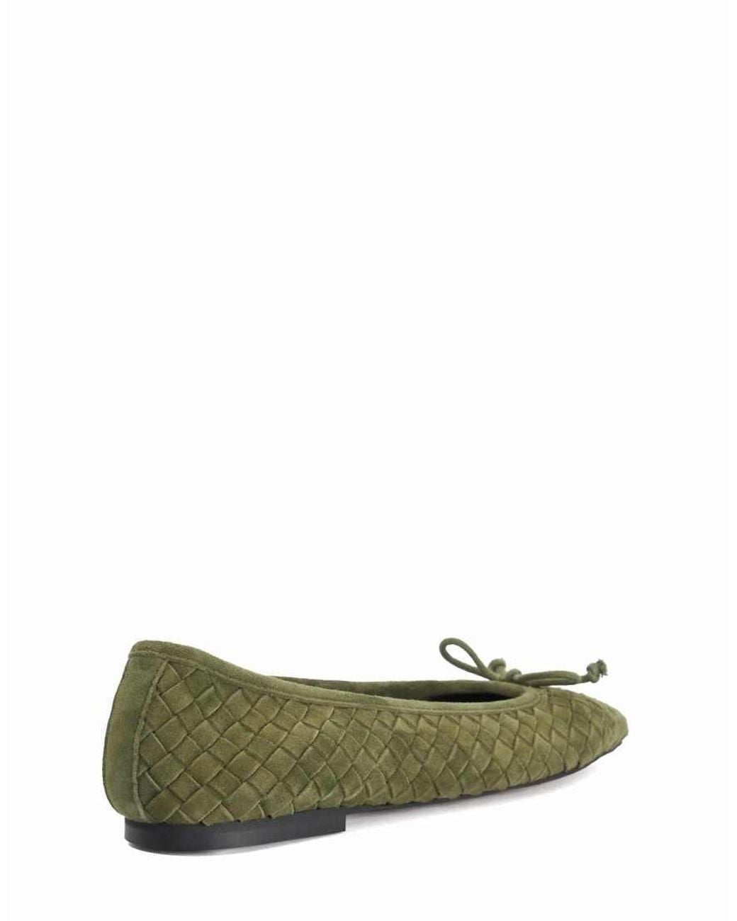 Dune Green Heat Ballet Pumps