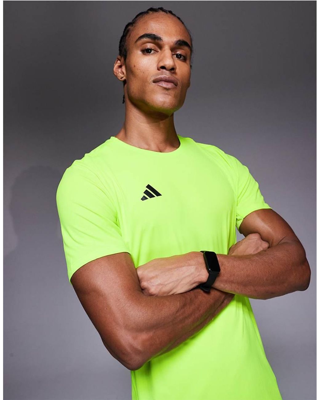 Adidas Originals Green Adidas Running Adizero T-shirt for men