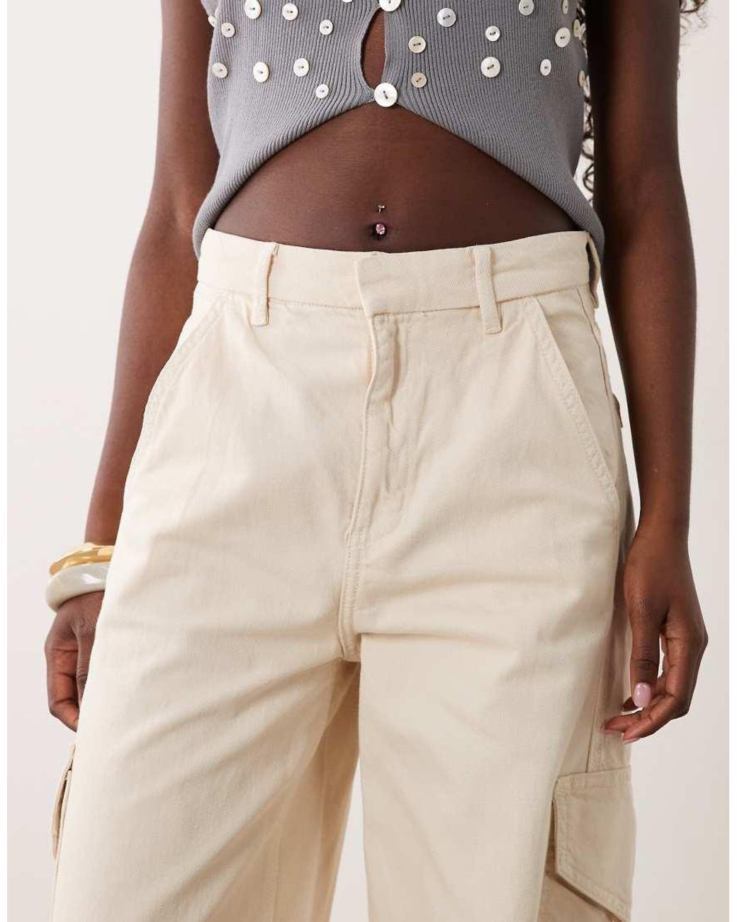 Aria Jeans Utility di Mango in Natural