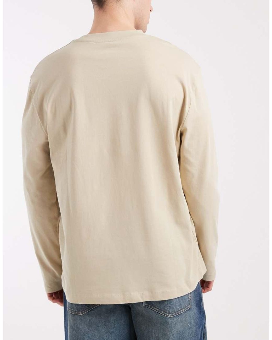 ASOS White Essentials 3 Pack Relaxed Long Sleeve T-Shirts for men