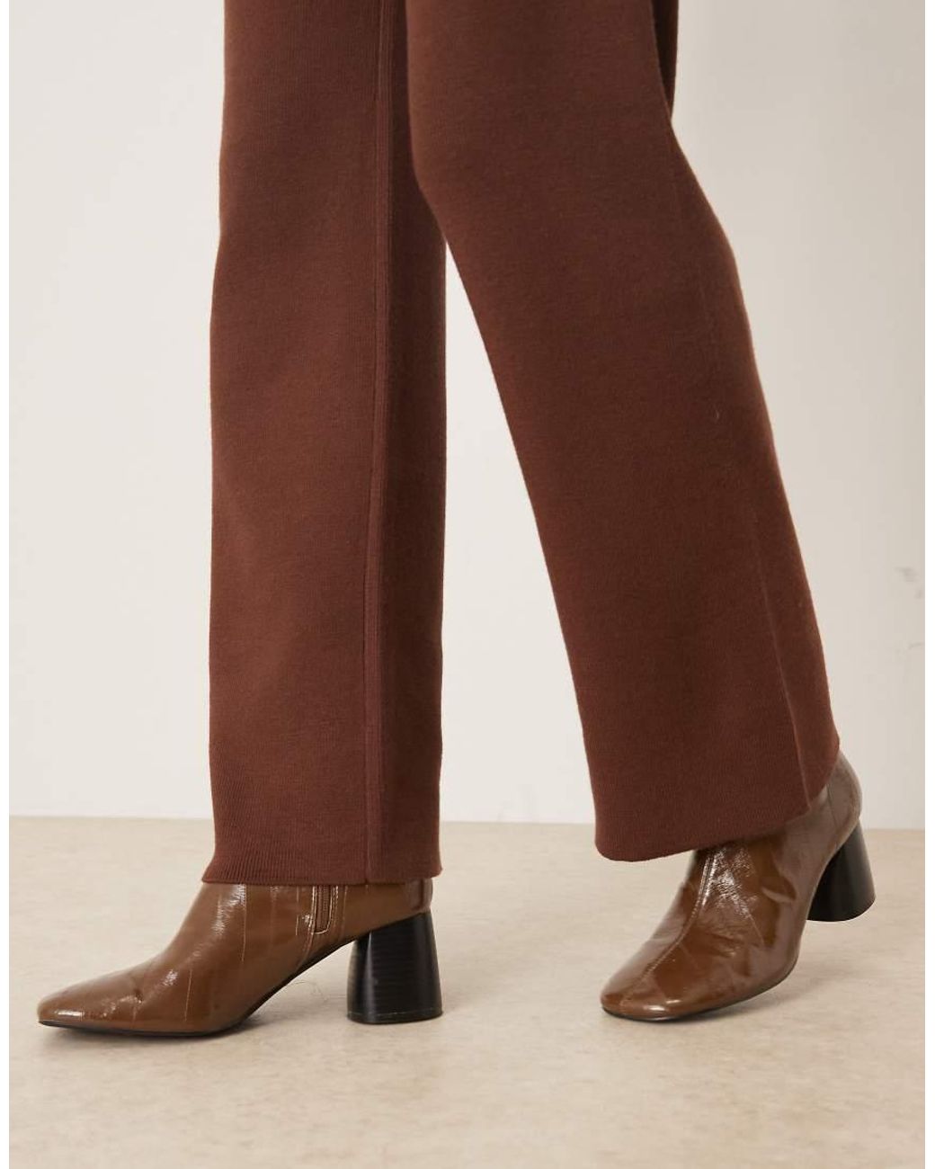 Pretty Lavish Brown Knitted Trouser Co-ord