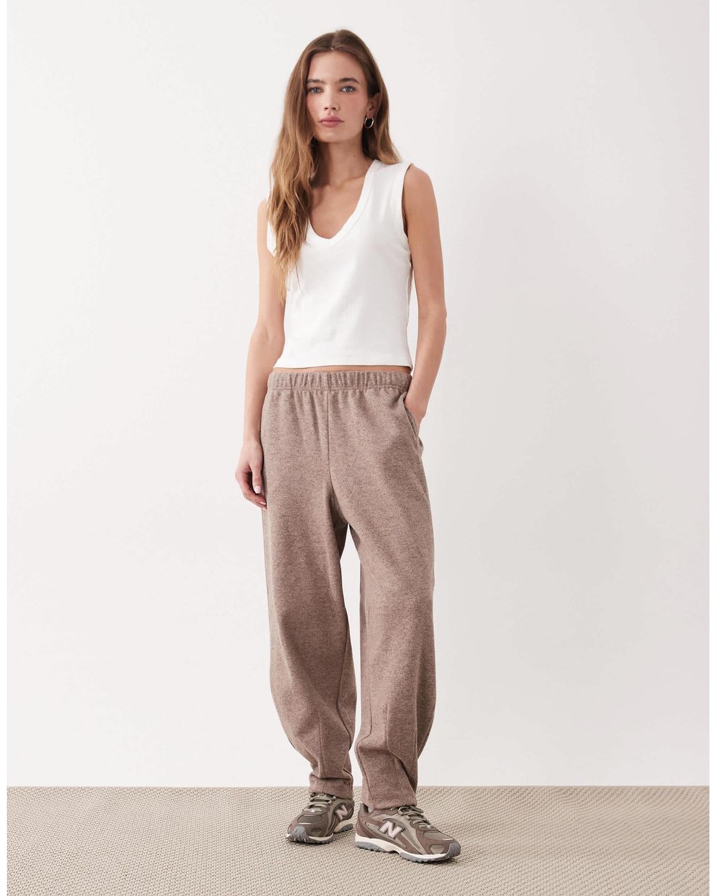 Threadbare Natural – gestrickte jogginghose