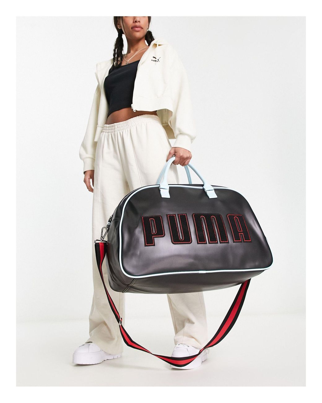 PUMA X Dua Lipa Cross Body Gym Bag in Black Lyst