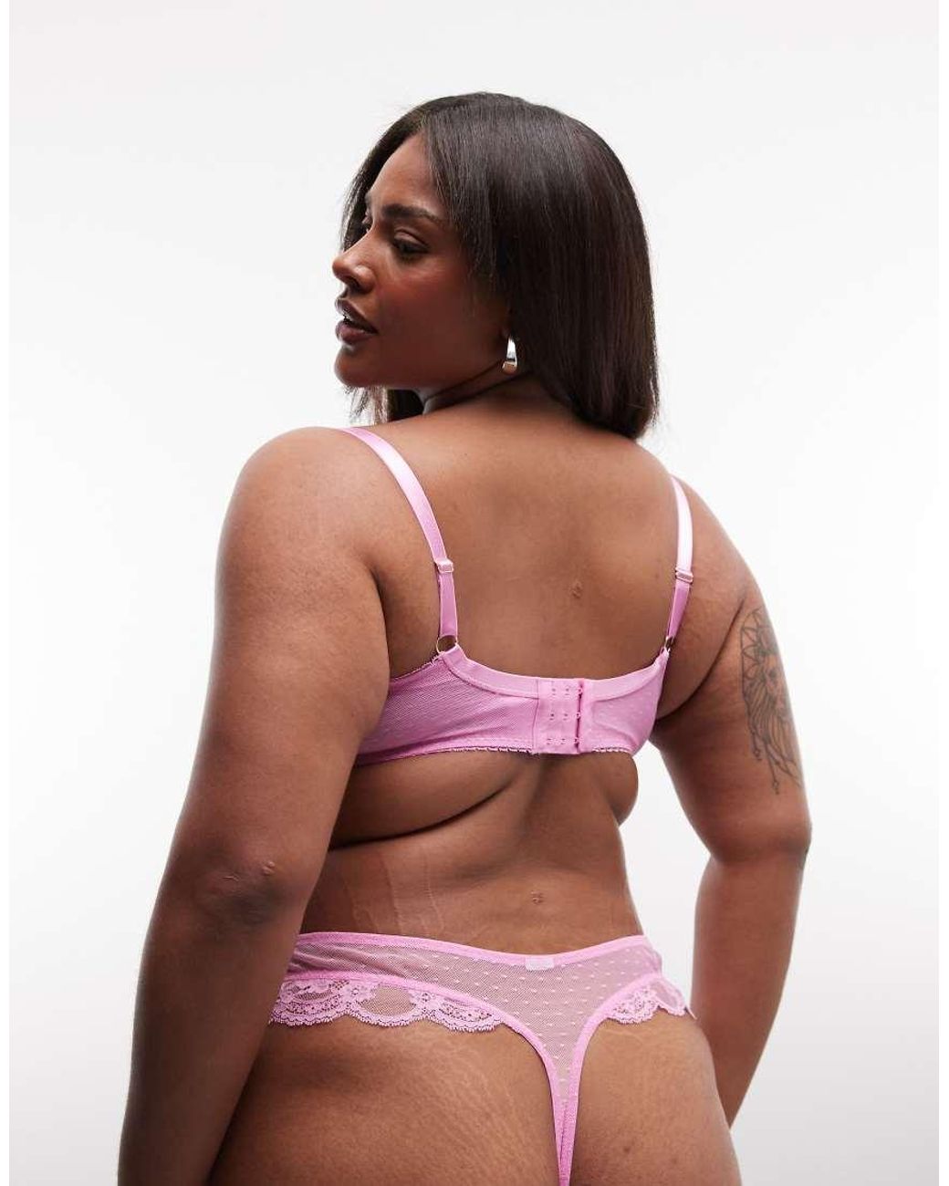 ASOS Red Asos Design Curve Lola Lace Thong