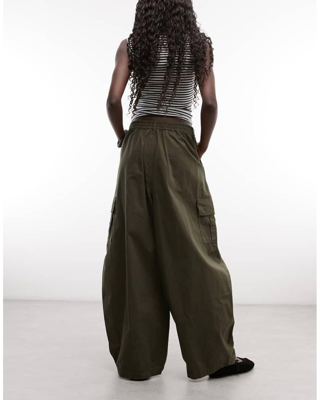 Collusion Green Utility Pocket baggy Cargo Trousers