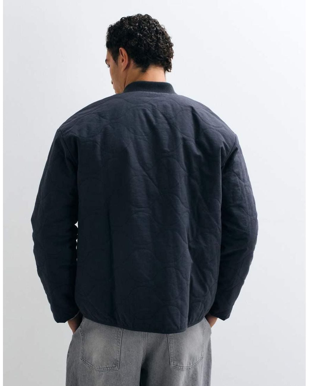 Stan Ray Blue Quilted Chore Jacket for men