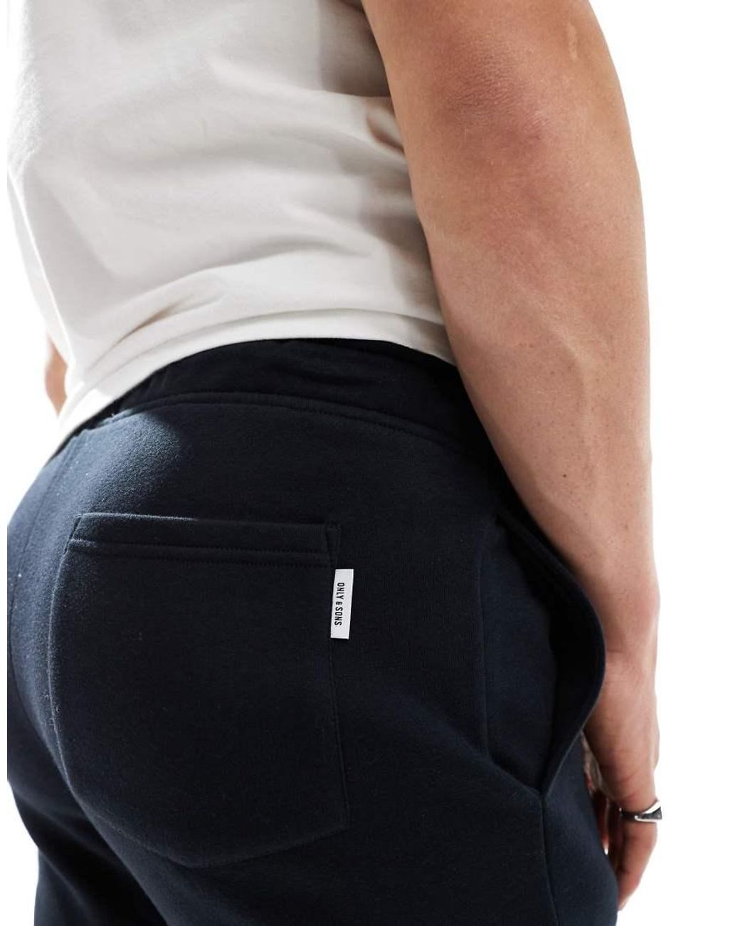Joggers Negros De Only & Sons de hombre de color White