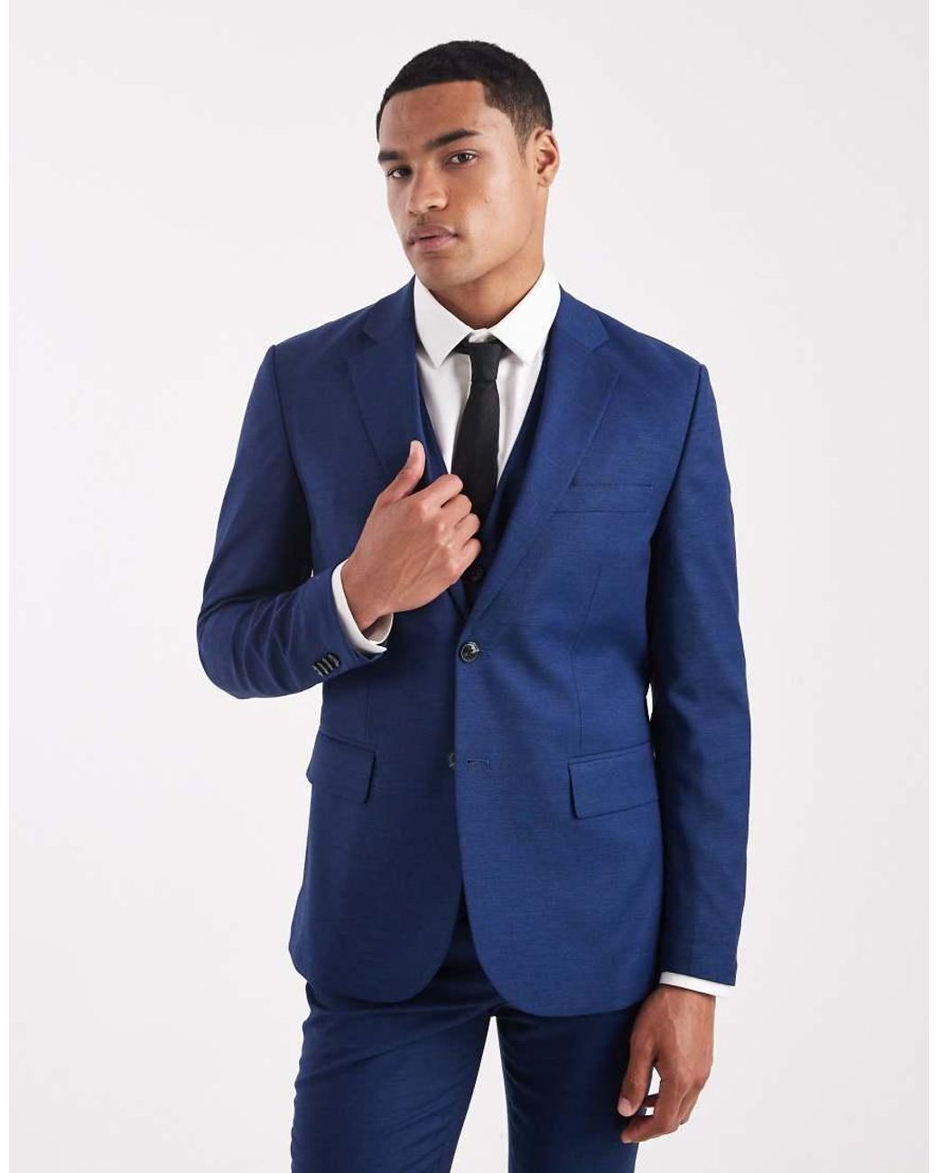 Jack & Jones Blue Super Slim Suit Jacket for men