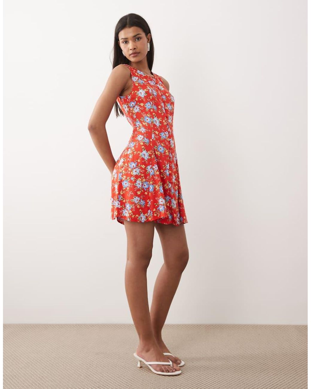 Nobody's Child Red Georgie Mini Skater Dress