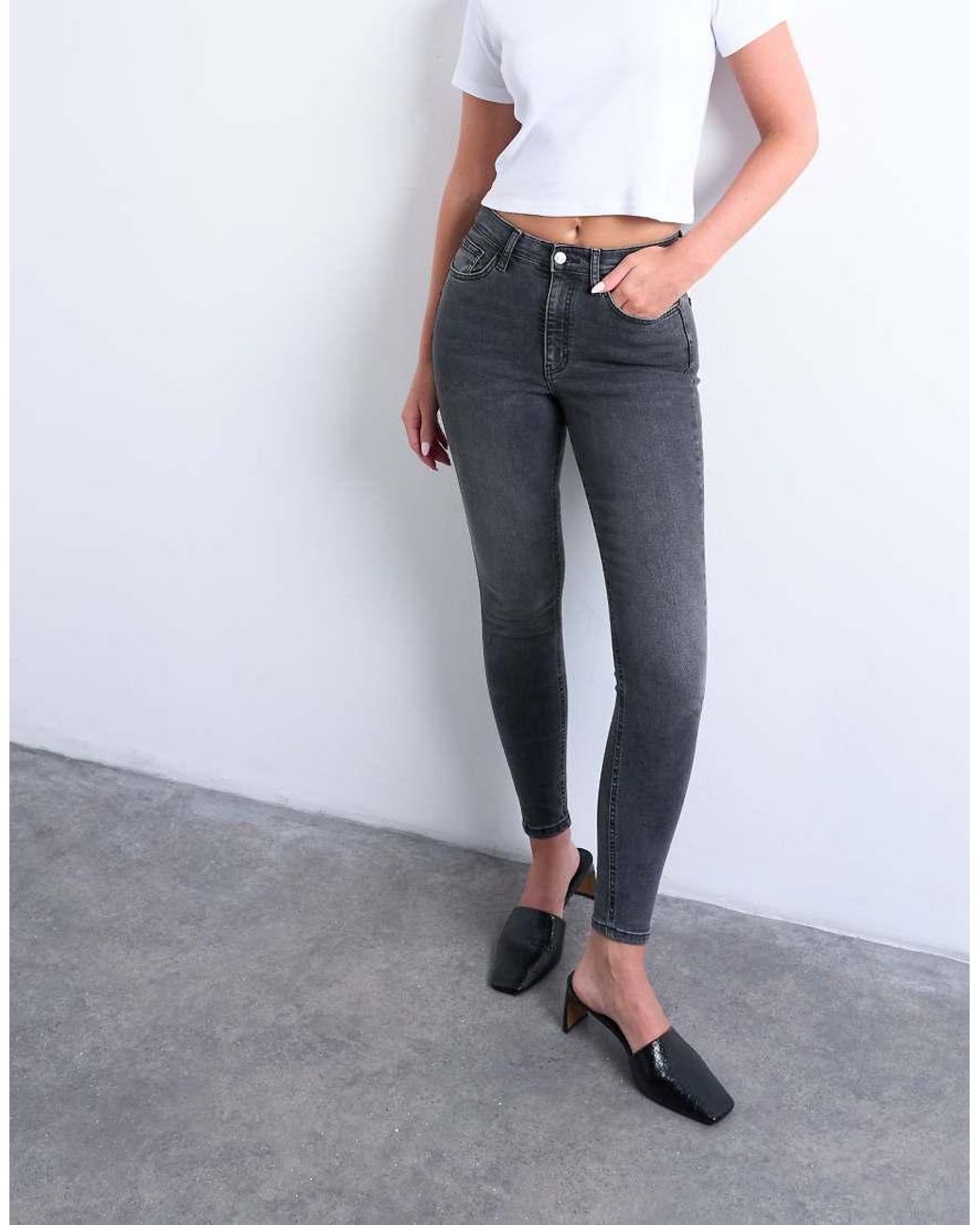 Topshop Hourglass Blue Jamie High Rise Skinny Jean