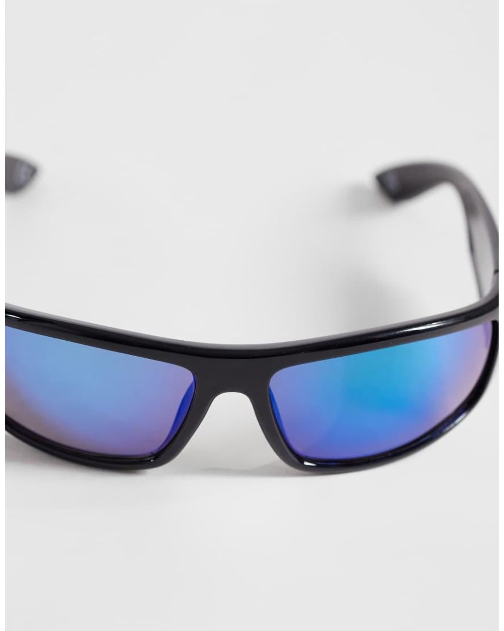 ASOS Blue Wrap Sunglasses for men