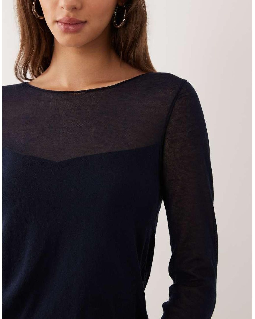 Mango White Teen Sweater With Flared Sleeves