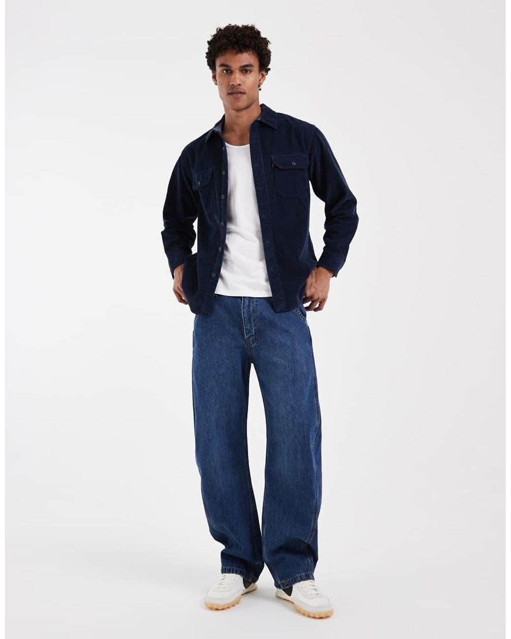Levi's Blue Cord Double Pocket Shirt for men