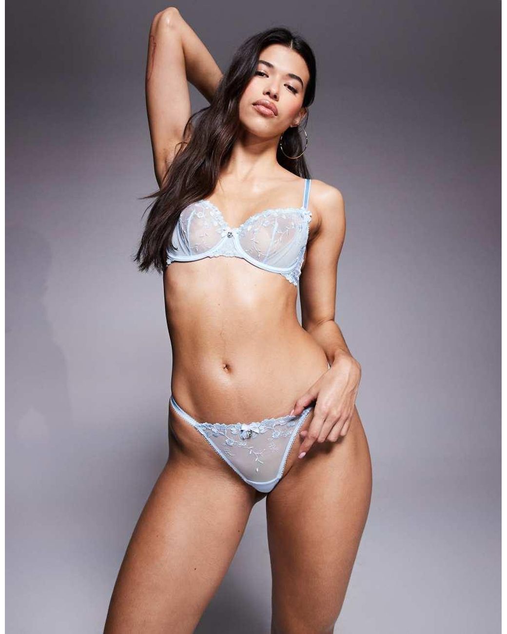 Boux Avenue Blue Annabella Co-ord Thong