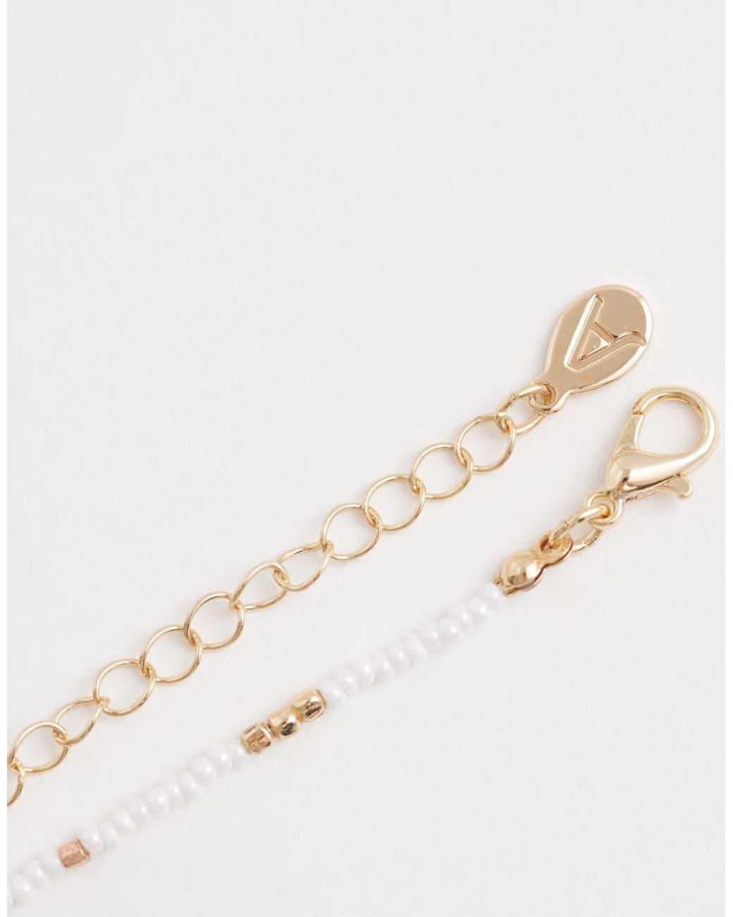 Accessorize White Skinny Beaded Necklace