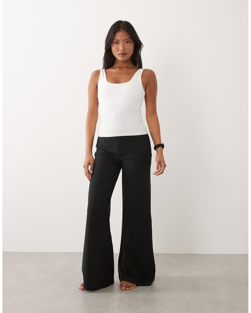 4505 Blue Petite Icon Soft Touch High Waist Wide Leg Dance Pant