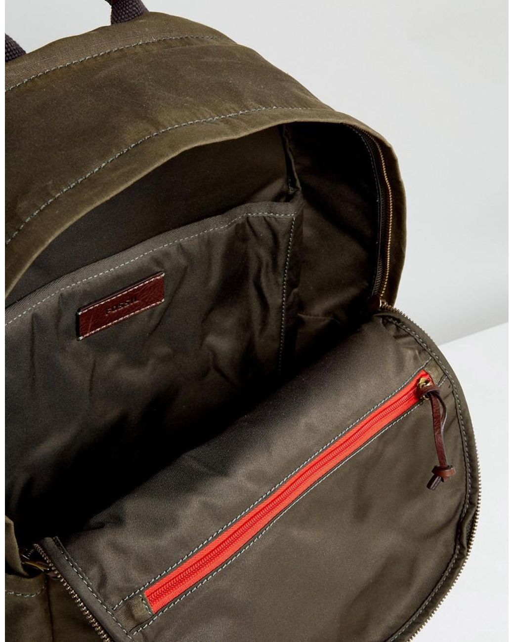 Fossil Defender Backpack In Waxed Canvas in Green for Men Lyst UK
