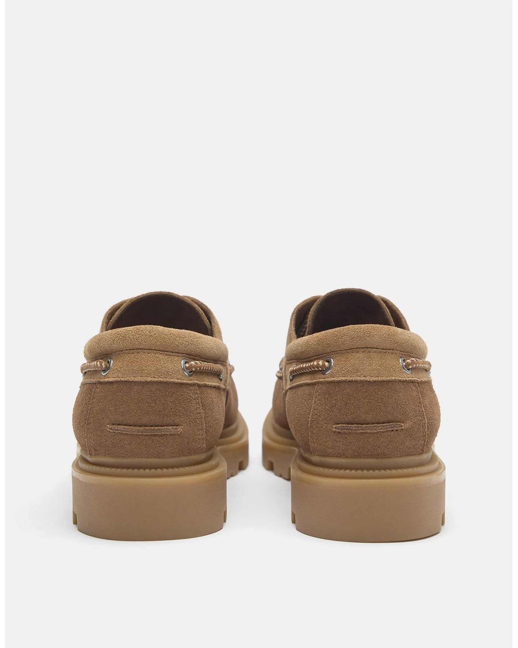 Pull&Bear – bootsschuhe aus leder in Brown für Herren