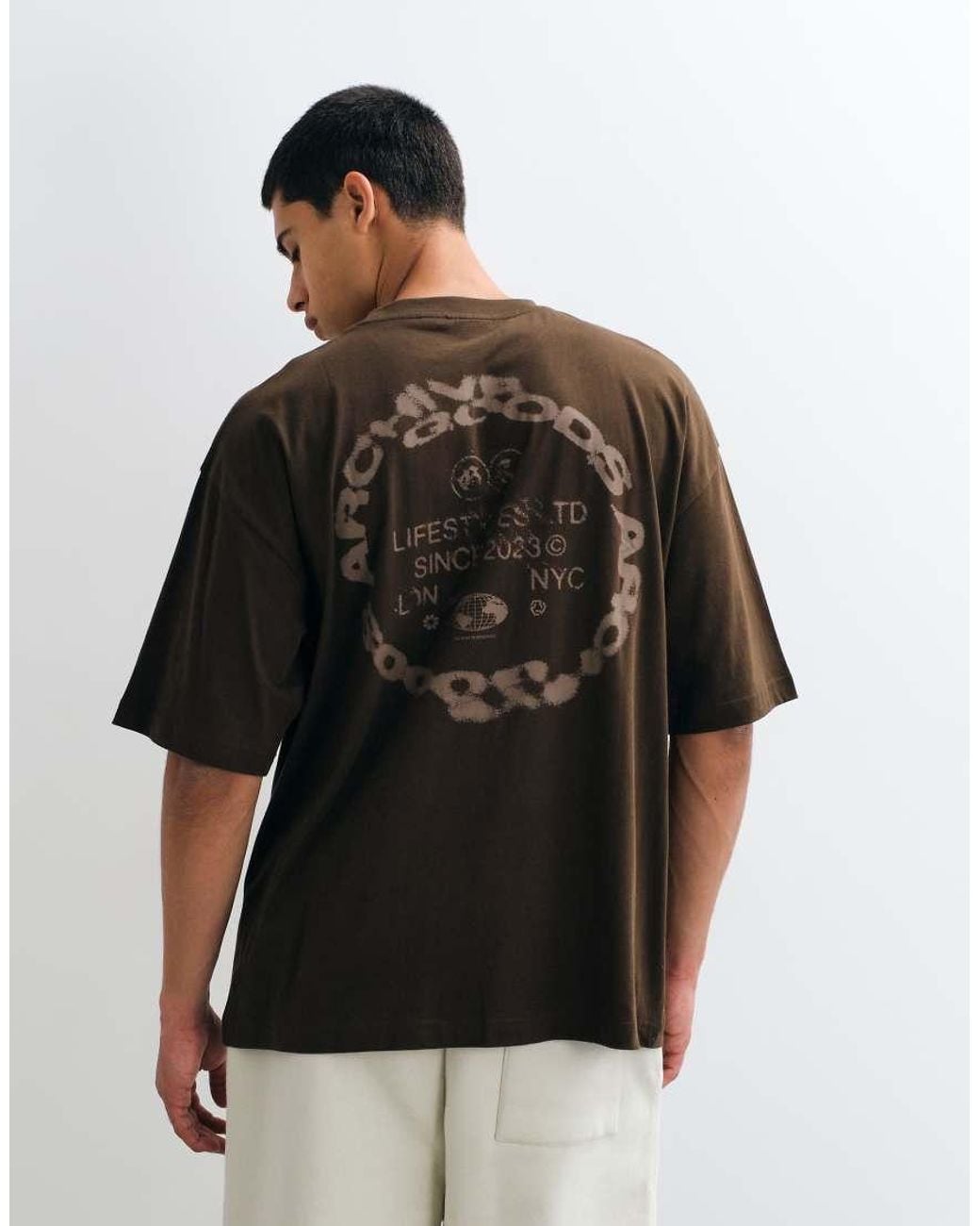 ASOS Black Oversized T-shirt With Text Graphic for men