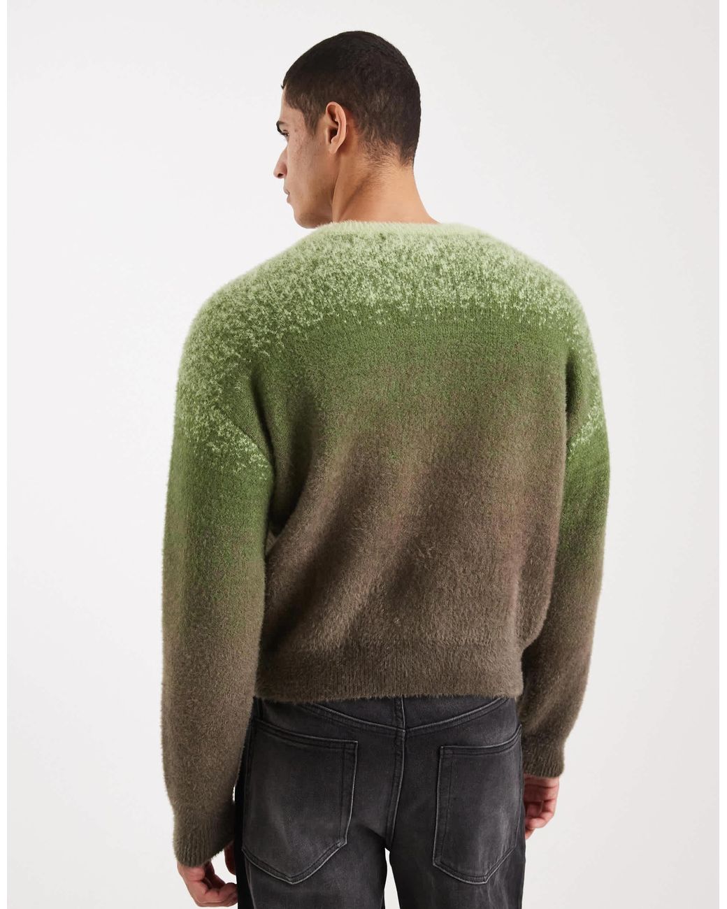 Cotton On – kastiger pullover in Green für Herren