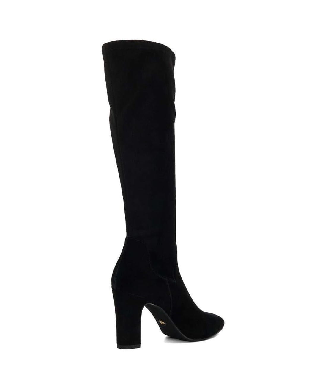 Dune Black Simple Suede Boots Shoe