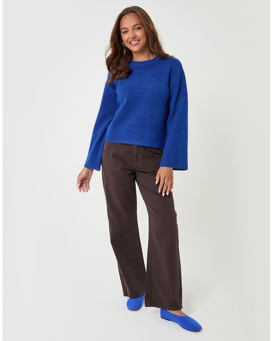 Threadbare Blue Relaxed Fit Crew Neck Jumper