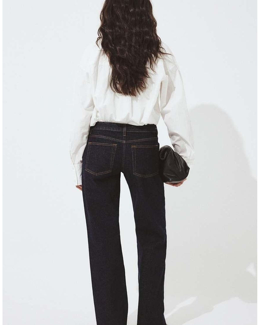 NA-KD White Lane Low Waist Jeans